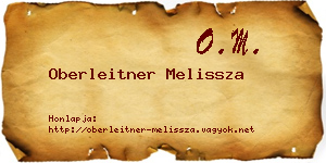 Oberleitner Melissza névjegykártya